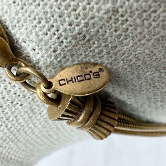 Chico's Colorful Beaded Gold Tone Necklace - Picture 5 of 10